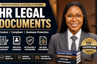 draft employment contract, employee handbook, hr policies, hr legal documents