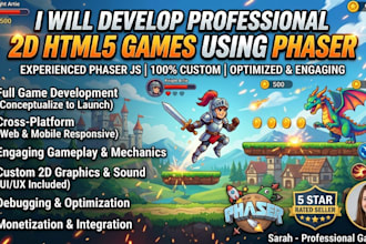 develop professional 2d HTML5 games using phaser