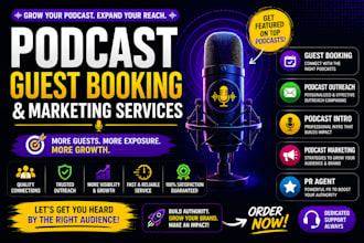 do guest booking podcast intro podcast marketing PR agent podcast outreach