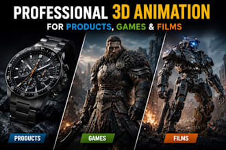 create photorealistic 3d animation for products, games and movies