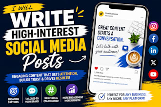 write high interest social media posts for your business