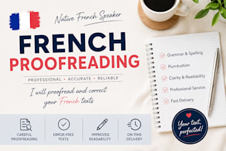 proofread and correct your french texts professionally