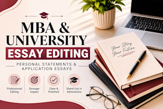 professionally edit your MBA or university essays and personal statement