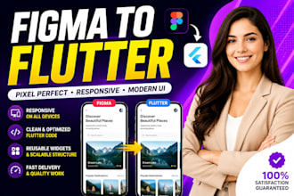convert figma to flutter app with responsive UI