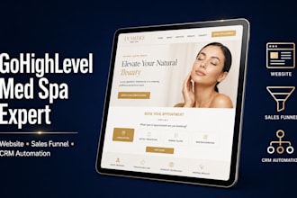build gohighlevel med spas website, med spsa ghl crm automation, sales funnel