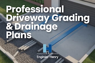 driveway grading drainage residential commercial slope  water plans