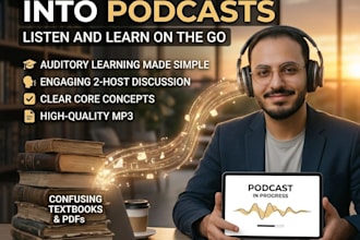 transform your documents into an easy to listen podcast