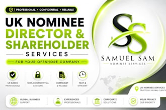 provide UK nominee director and shareholder services for your offshore company