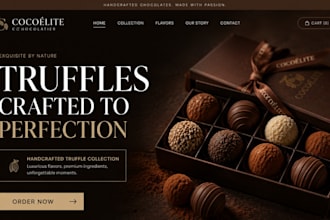 build squarespace chocolatier website truffle collection website flavors website