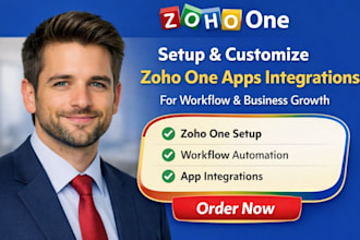 setup zoho one books campaigns mail salesiq analytics people forms integration