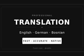 translate english and german to bosnian croatian serbian