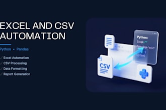 automate excel and CSV tasks