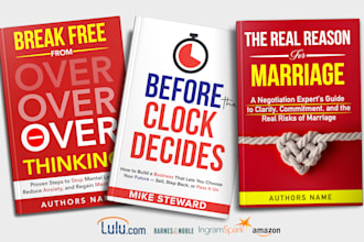 do book cover design, ebook cover, kdp book cover