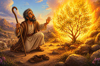 write and illustrate christian biblical children story book, book illustration