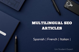 write SEO blog posts in spanish, french or italian