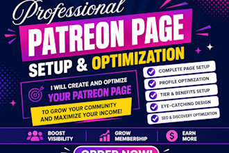 professionally setup patreon account