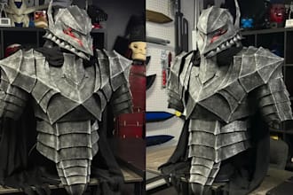 do 3d cosplay model creation 3d helmet armor fursuit wearable for 3d printing