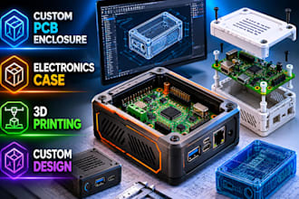 design custom pcb enclosure or electronics case for 3d printing