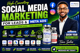 be your high conversion peptide social media  marketing for leads and meta ads