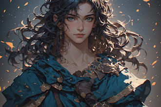 create dnd character art and fantasy charecter