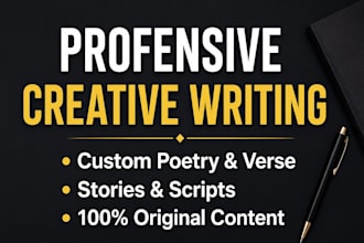 write creative scripts, articles, and emotional poetry