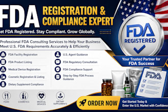 fda registration, fda listing, fda compliance, USA food import permit assistance