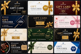 design luxury gift cards and vouchers