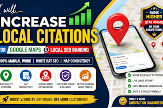 increase local citations for google maps and local SEO ranking