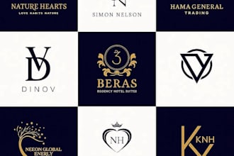 design modern luxury logo and brand identity