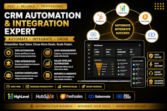 jobber gohighlevel automation hubspot freshsales salesmate zoho crm integration