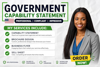 design a professional capability statement for government contracts