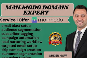 do mailmodo email blast and list segmention setup
