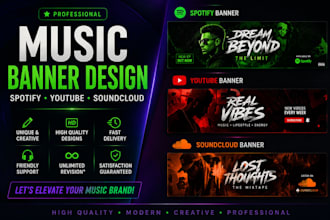 design spotify banner, spotify cover, soundcloud banner, banner design