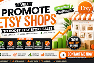 promote etsy shops to boost etsy store sales, seo listings, store improvement