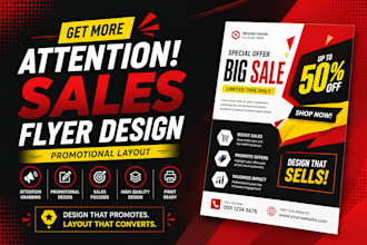 design professional sales flyer and sell sheet for business and marketing