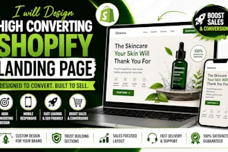 design a high converting shopify landing page