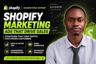 do shopify dropshipping marketing, klaviyo email sales funnel, SEO, facebook ads