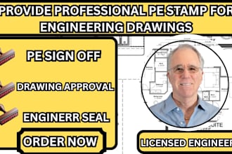 provide professional pe stamp for engineering drawings