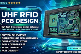 design uhf rfid antenna pcb for long range tracking system and asset monitoring