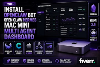 install open claw hermes openclaw bot mac mini multi agent kimi 2 5 obsidian