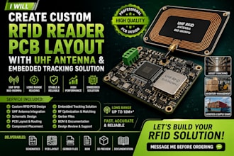 create custom rfid reader pcb layout with uhf antenna and embedded hardware solu