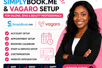 setup simplybook me and vagaro for salons, spas and beauty professionals