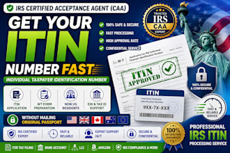 get your itin number as irs certified acceptance agent caa fast