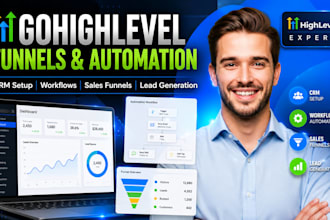 build go high level funnels highlevel CRM  and automation