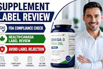 review supplement labels for fda and health canada npn compliance standards