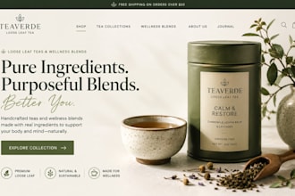 build squarespace tea shop website loose leaf store website wellness blends site