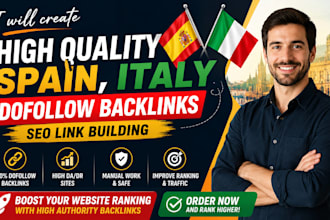 create high quality spain, italy dofollow backlinks, SEO link building
