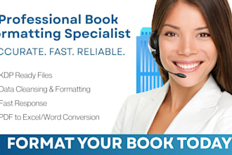book formatting, amazon KDP paperback or kindle ebook formatting, book cover