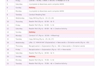 create professional timetable, schedule, or planner in PDF, word, excel