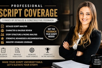 provide industry level script coverage for tv screenplays screenplay feedback